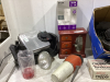 4 BOXES-WAFFLE MAKER,JEWELRY CHEST,D-LINK, LIGHT +