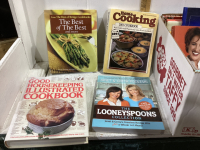 BOX OF COOKBOOKS