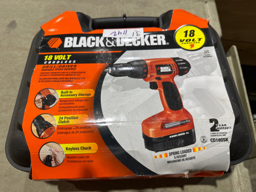 Black and Decker 18 V drill