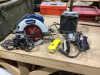 BOX W/MASTERCRAFT CIRCULAR SAW,ELECTRIC HEATER +