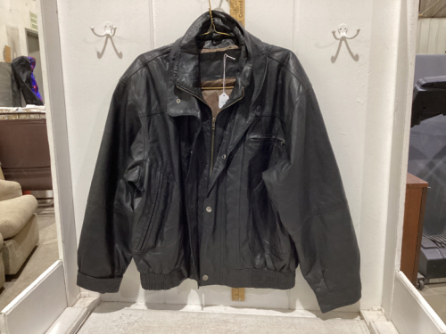 BLACK LEATHER MEN’S JACKET - LINED