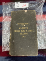 Supplement, Alberta horse and cattle brands, 1914