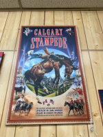 1999 Calgary stampede hardboard poster