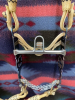 Hand, braided tight, weave raw hide bridal with Lonestar, cricket bit and reins . - 4
