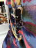Hand, braided tight, weave raw hide bridal with Lonestar, cricket bit and reins . - 5