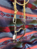 Hand, braided rawhide headstall with Longshank curb bit - 3