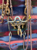 Braided leather bridal with Longshank cricket bit - 4