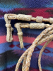 Hand, braided rawhide reins - 2