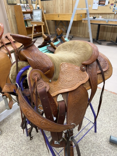 F.Eamor Double Rigged Stock Saddle and Matching Breast Collar , number 420