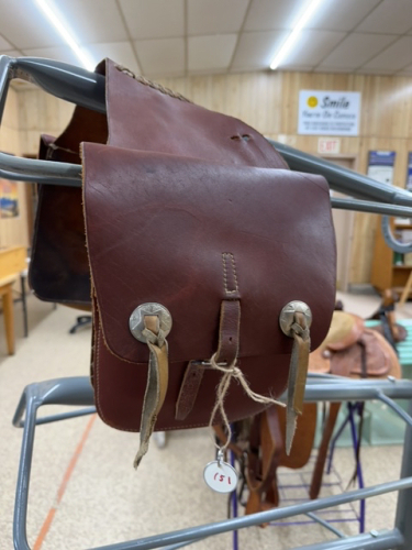 Leather saddle bags