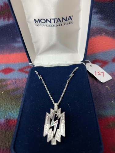 Montana silver chain and lightning pendant