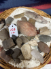 Two assorted trays, of point /tool rocks and tips - 3