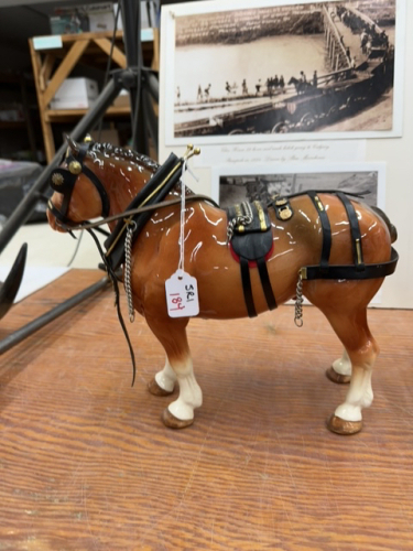 Draft horse figurine with harness