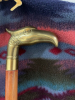 Brass eagle headed walking cane - 2