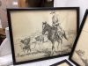 FRAMED WESTERN SKETCHES ( PENCIL AND INK ) - 4