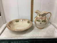 CERAMIC WATER PITCHER & BASIN