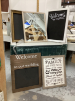 VARIETY OF FRAMED WEDDING RECEPTION BOARDS