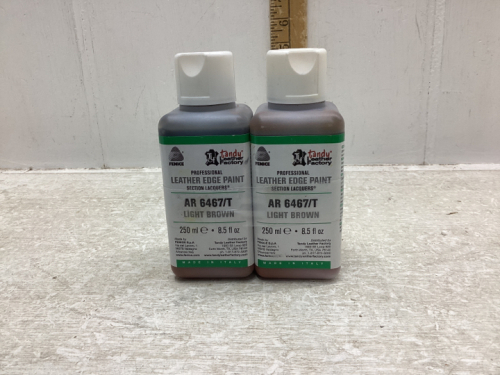 (2) BOTTLES OF LEATHER EDGE PAINT