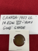 Canada, 1907 large one cent Edward the seventh