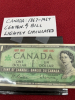 Canadian Centennial one dollar note - 3