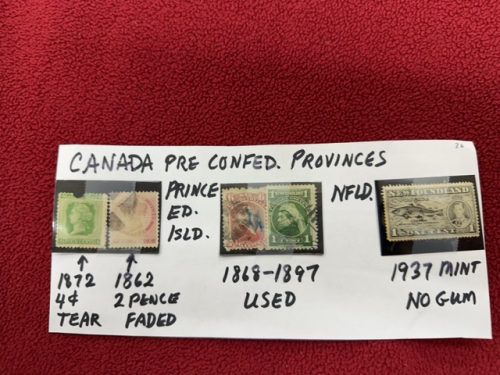 Canada Pre-Confederation Stamps, Canada, Prince Edward Island, Newfoundland