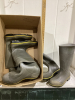 (3) PAIRS STEEL TOE RUBBER BOOTS