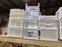 (4) DIFFERENT PLASTIC STORAGE UNITS