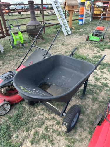 Double wheel wheel barrel