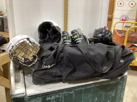 ROLLING BAG W/ HOCKEY EQUIPMENT