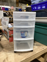 4 DRAWER PLASTIC STORAGE UNIT