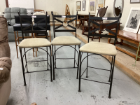 (3) METAL FRAMED BAR STOOLS