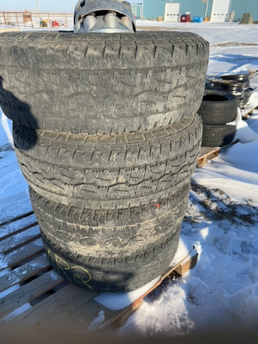 (4) Bridgestone Truck Tires on Aluminum Rims