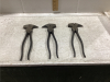 (3) NEW “CRESCENT” FENCING PLIERS