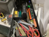 PLASTIC TOOL BOX W/ MISC TOOLS - 3