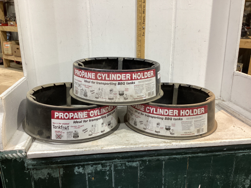 (3) PROPANE CYLINDER HOLDERS