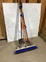 BUNDLE W/ SQUEEGEES, MOPS, SHOVEL, BROOM