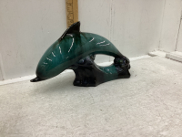 UNMARKED BLUE MOUNTAIN POTTERY DOLPHIN