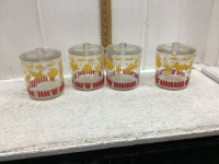 SET OF GLASS CANNISTERS