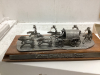 PEWTER CHUCKWAGON RACES FIGURINE, STRAIGHT RAZORS, SAFETY RAZOR - 2