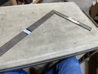 Two steel framing squares