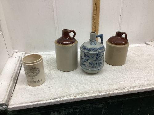 3 SMALL JUGS AND JAR