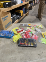 Box of fishing supplies