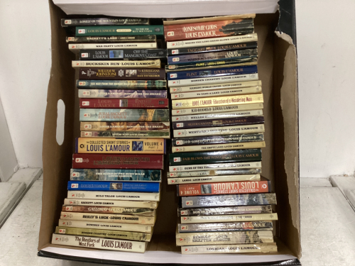 BOX OF LOUIS LAMOUR BOOKS