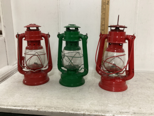 3 SMALLER LANTERNS- 9&rdquo; TALL