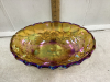 CARNIVAL GLASS FOOTED BOWL - 2