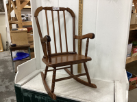 SMALL WOODEN ROCKING CHAIR 29”TALL