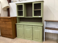 2 PIECE CUPBOARD WITH DISPLAY TOP