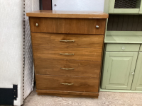 VINTAGE 5 DRAWER CHEST OF DRAWERS