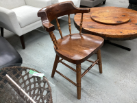 STURDY WOOD LOW BACK CHAIR