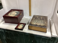 JEWELRY BOX, PICTURE FRAME AND A FAKE BOOK